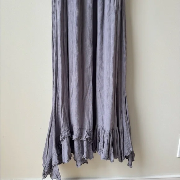 Free People Adella Maxi Dress Size Small Lace Maxi Dress in Dark Gray Boho Chic - Picture 14 of 15